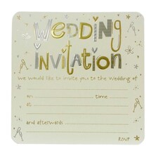 Pack of 10 Luxury Wedding Invitation Card Sheets with Envelopes