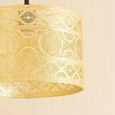 ValueLights Casablanca Gold Easy Fit Metal Drum Lamp Shade