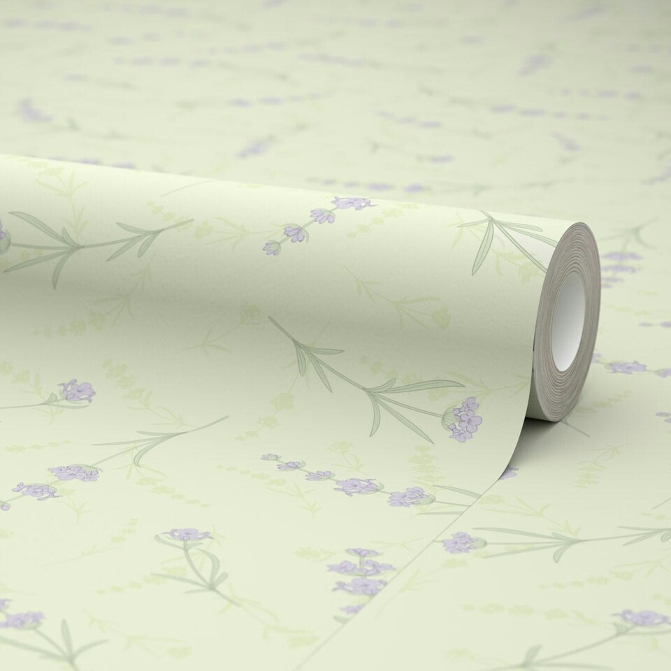 image 1 of Lavender Cascade Wallpaper in Sage Multi