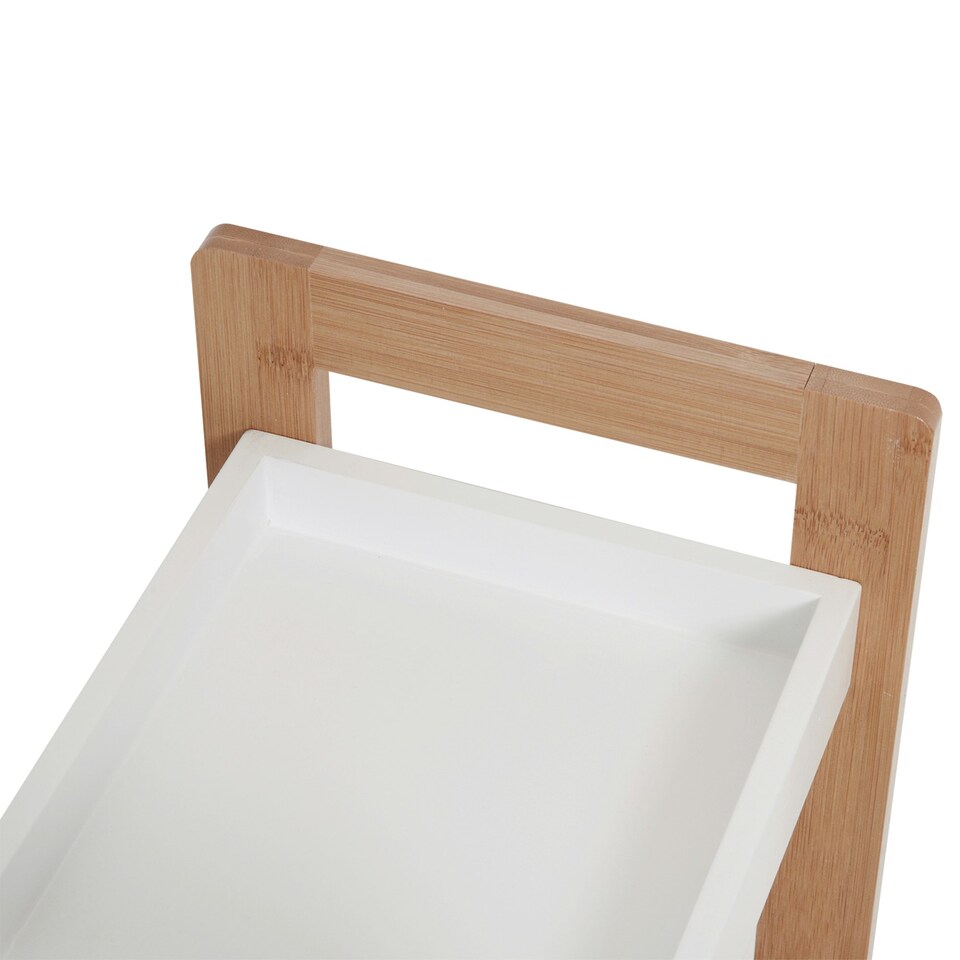 image 1 of HOMCOM 3-Tier Bathroom Rack Organizer Storage Shelf Rack Free Standing Bamboo