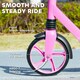 image 4 of AIYAPLAY Kids Scooter, Foldable Kick Scooter w/ Adjustable Handlebar, Pink | Pink