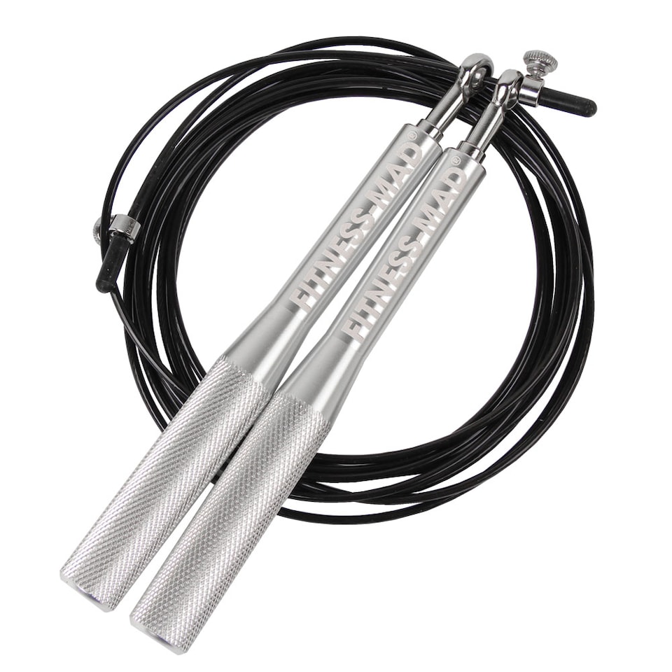image 1 of Fitness Mad Ultra Speed Rope | Black | Black/Silver | One Size | 1