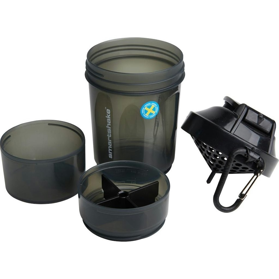 Smartshake Original2Go 600ml Shaker Bottle - Gunsmoke Black - One Size