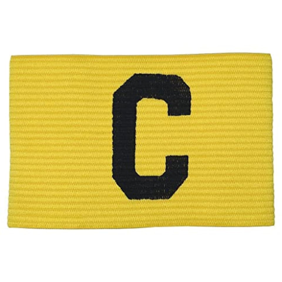 image 1 of Precision Unisex-Youth Big C Captains Armband, Black-White, Junior