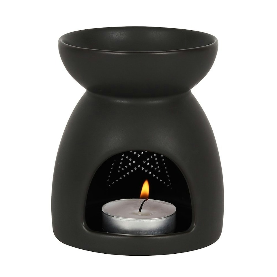image 1 of Something Different Pentagram Oil Burner - Black - One Size