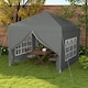 image 2 of Outsunny 3mx3m Pop Up Gazebo Party Tent Canopy Marquee with Storage Bag Grey
