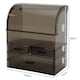 image 3 of ilus Makeup Storage Organiser Acrylic Cosmetics Organizer Transparent Black | Black | Black