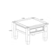 image 5 of Core Products Corona, Lamp Table H55cm x W53.8cm x D53.8cm Brown