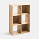image 2 of OHS Dallas 6 Cube Wood Effect Storage Unit Bookcase Shelf