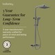 image 6 of Balterley Empire Square Thermostatic Shower Kit with Fixed Head and Adjustable Handset | Silver | Brushed Pewter | 1