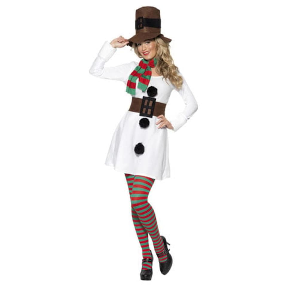 image 1 of Miss Snowman Christmas Fancy Dress Costume Ladies Small - UK 8-10 | White | 8