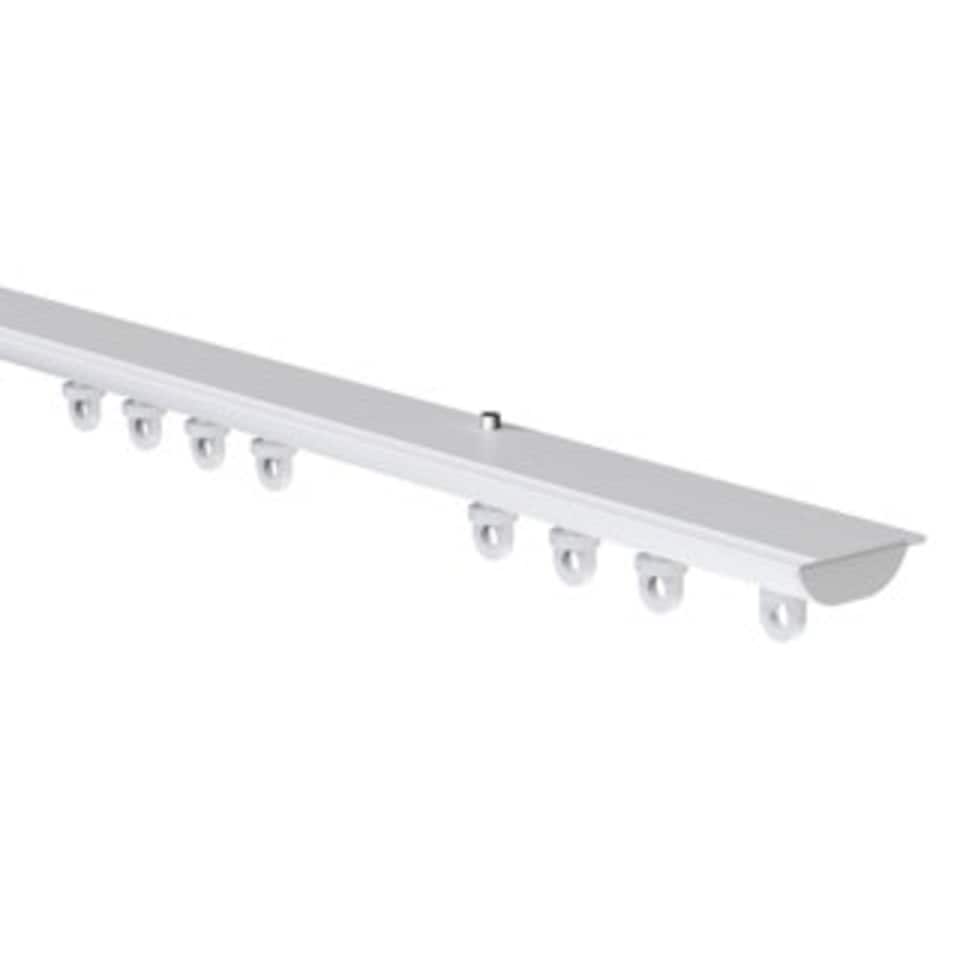 115cm White Hidden Ceiling Fix Aluminium Curtain Hanging Track | White | White