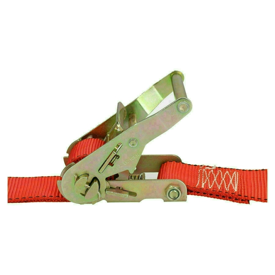 image 1 of Red Ratchet Strap Tie Down Trailer 5m Hook Cargo Strap 750kg Lashing SM005