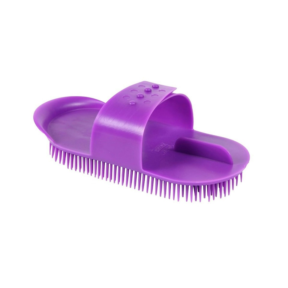 image 1 of Shires Plastic Horse Curry Comb - Purple - One Size