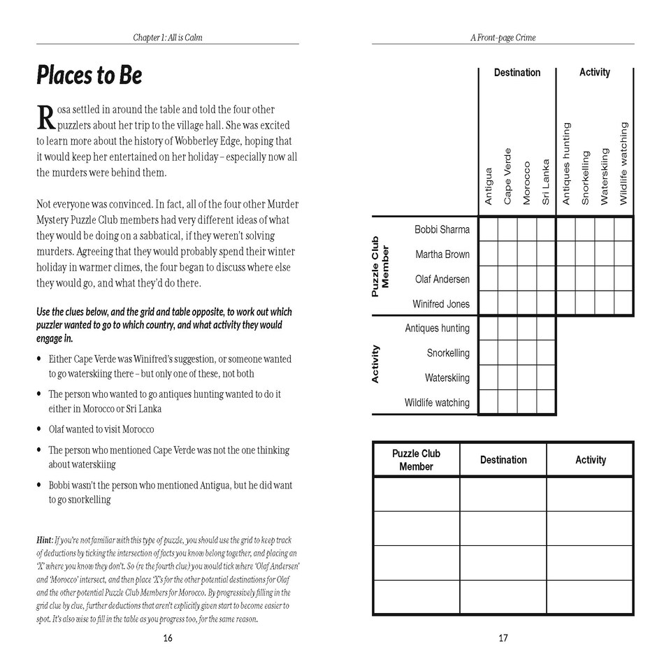 image 1 of The Murder Mystery Club Puzzle Book: A Front-page Crime