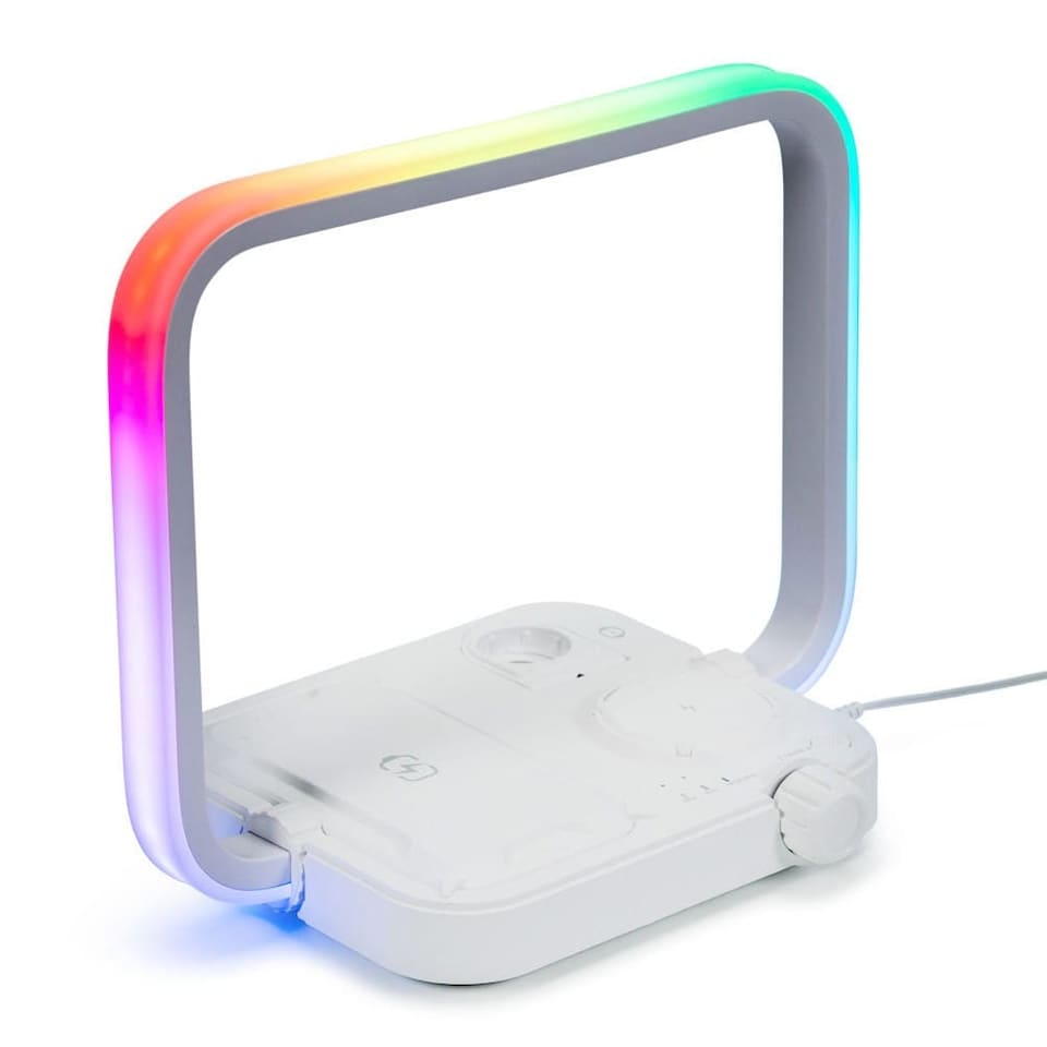 image 1 of ValueLights White 3-in-1 Wireless Charging Pad with Colour Changing Light