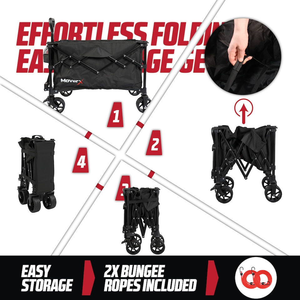 image 1 of MoverX 120L/100kg Compact Folding Camping Trolley / Festival Wagon