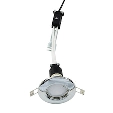 ValueLights 6 Pack Silver Chrome Plated Fixed Recessed Ceiling Spotlights Downlights