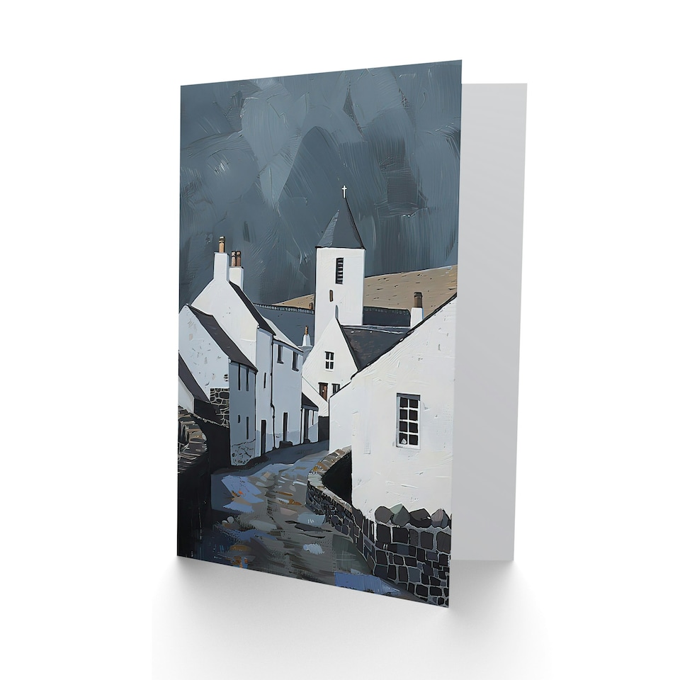 image 1 of Aberdaron Village Oil Wales Timeless Him Her Birthday Card