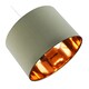 image 4 of Contemporary Olive Cotton 10 Inch Table-Pendant Lampshade with Shiny Copper Inner | Green