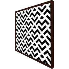 Black & white geometric (Picture Frame) Brown | XS
