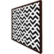 image 1 of Black & white geometric (Picture Frame) Brown | XS