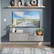 image 2 of Dallas 2 Drawer 2 Level Media Unit in Dusk Grey (Ready Assembled) | Grey | Dusk Grey