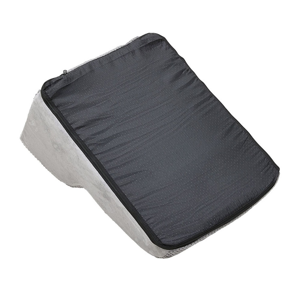 image 1 of Living and Home Non-Slip Pet Steps with Removable Washable Cover for Cats & Dogs | Grey | Grey | 1