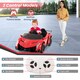 image 4 of COSTWAY 12V Battery Powered Electric Vehicle Kids Car Red