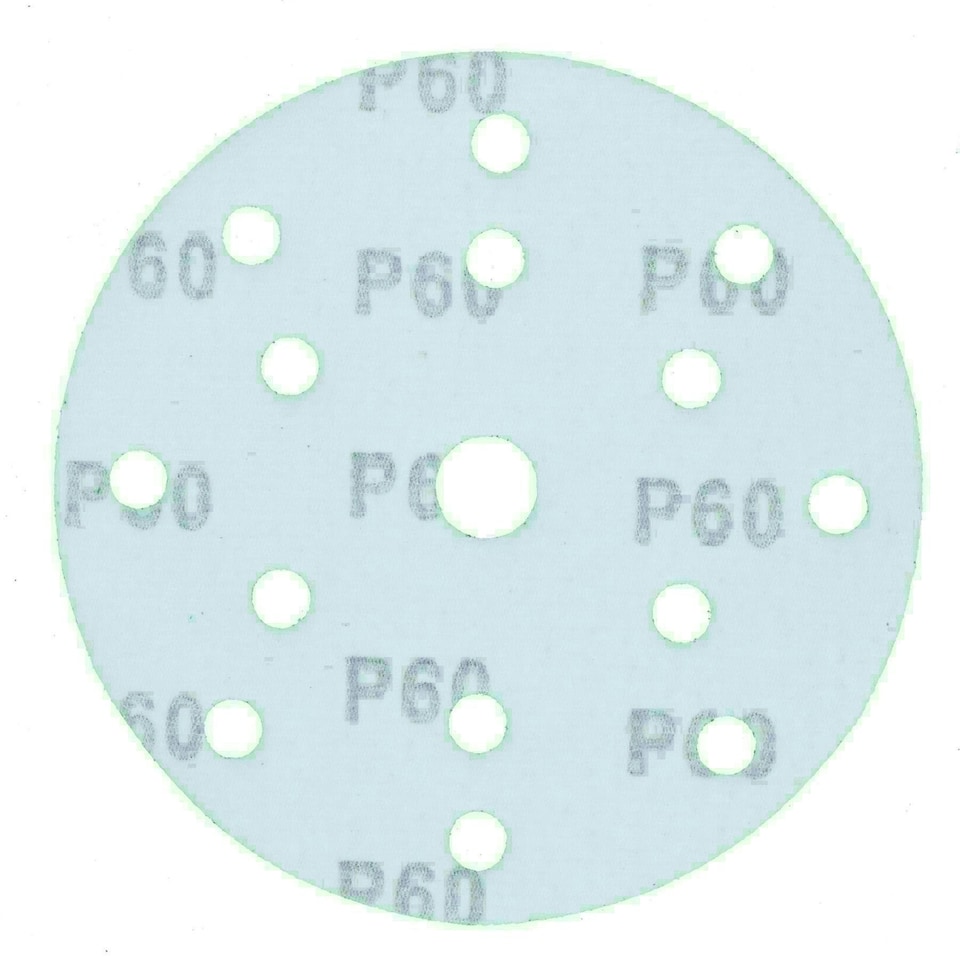 image 1 of 150mm Self Adhesive Hook + Loop Ceramic Abrasive Sanding Discs 60 Grit 200pc