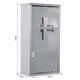 image 7 of HOMCOM Wall Mounted Medicine Cabinet First Aid Box Glass Door Lockable 3 Shelves Silver