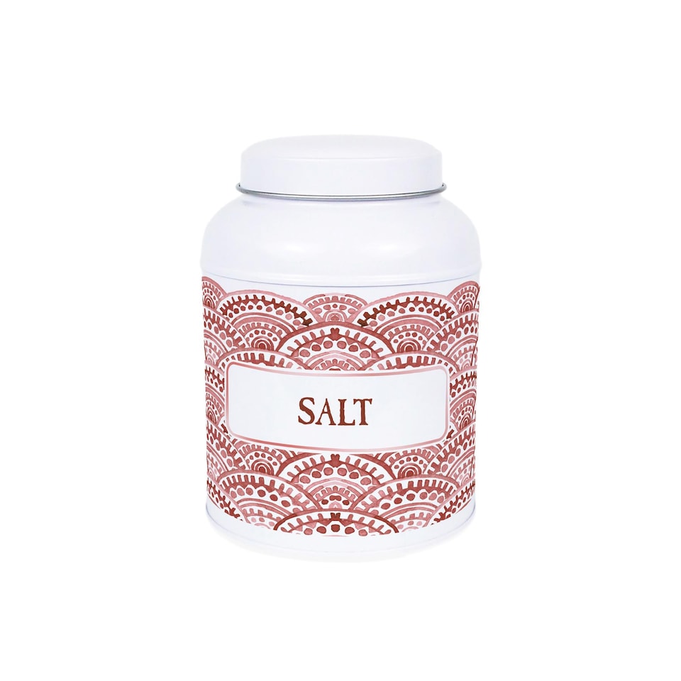 image 1 of Painted Scales Salt & Peppercorn Canisters - Small Kitchen Seasoning Jars