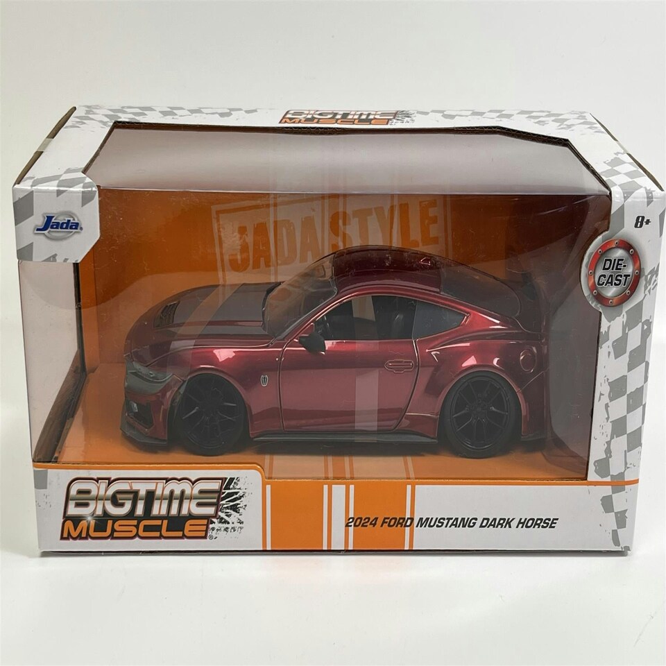 image 1 of Ford Mustang Dark Horse 2024 Red Big Time Muscle 1:24 Scale Jada 35277