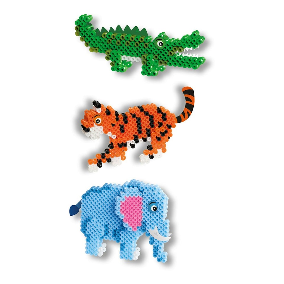 image 1 of SES CREATIVE Beedz Safari Animals 2000 Iron-on Beads Mosaic Art Kit