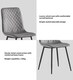 image 8 of Set of 4 Lexi Velvet Fabric Dining Chairs with Metal Legs Green by MCC