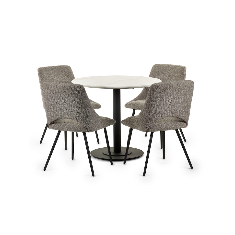 image 1 of Luca 80cm Round Dining Table White