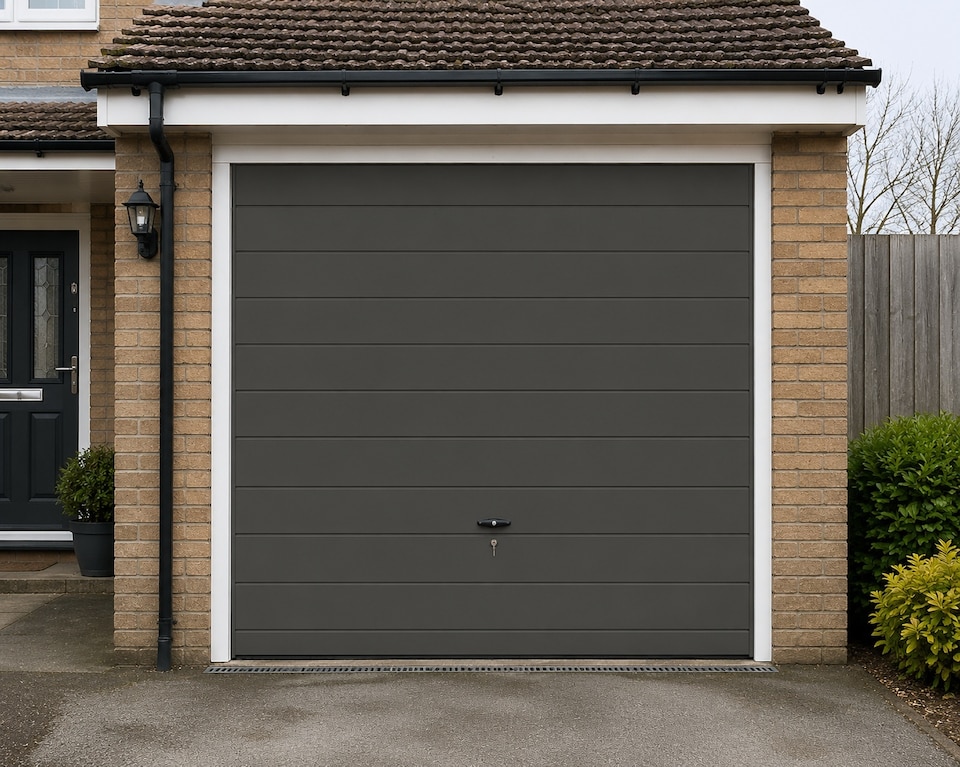 image 1 of Innov8 Coatings Garage Door Spray Paint 400ml - Mountain Grey Satin Finish - Exterior & Interior Multi Surface Paint for Metal, uPVC, Aluminium & Wood - Fast Dry, No Primer Required