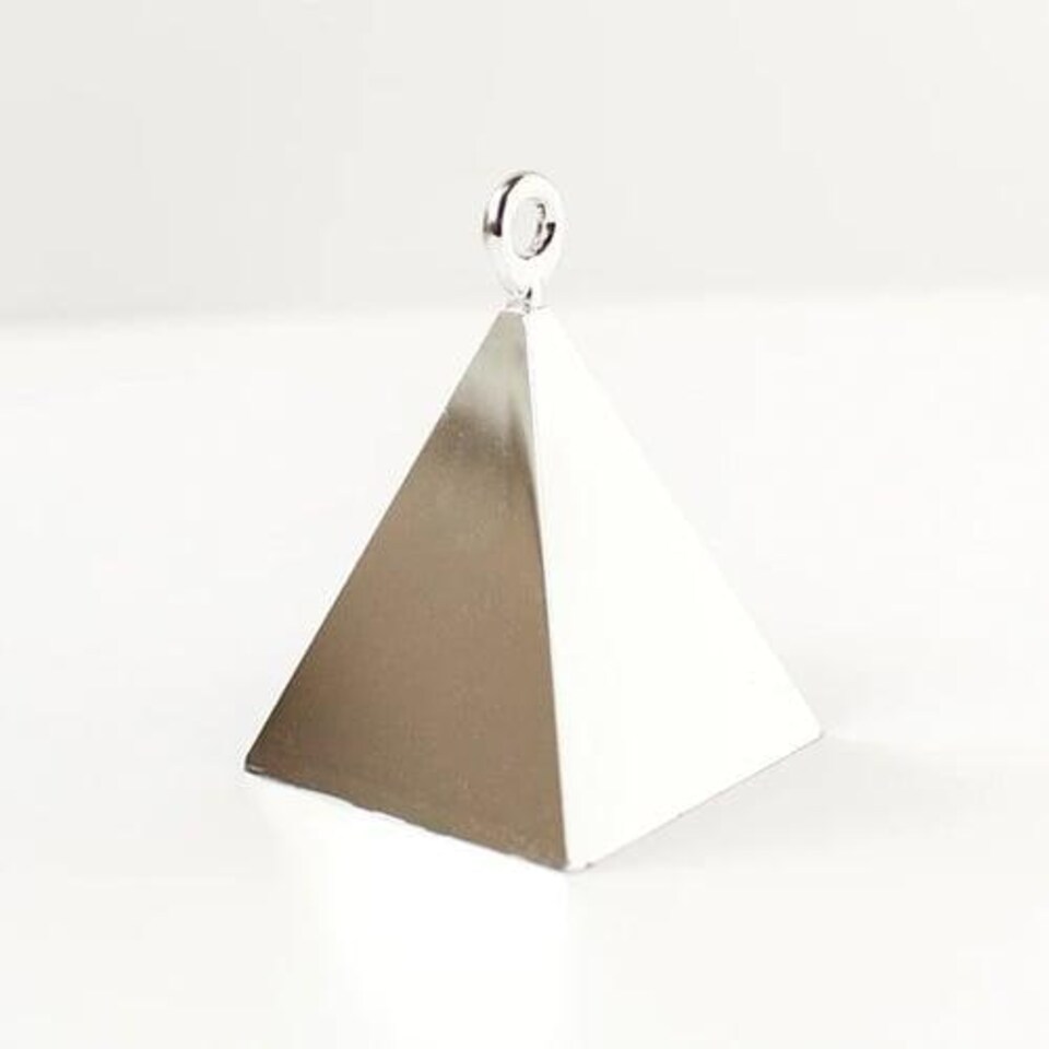 Silver Pyramid Balloon Weight 110g Silver
