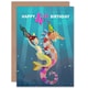image 1 of Mermaid Seahorse Age 4 Years Old Child Kids 4th Birthday Card