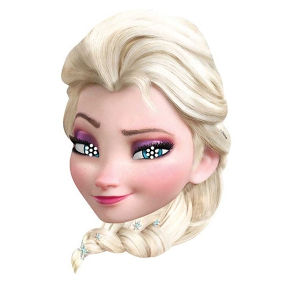 Frozen Elsa Cardboard Face Mask