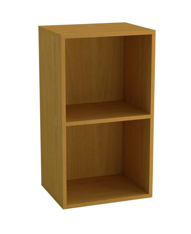 image 1 of Wooden Bookcase Shelving Display Storage Shelf Unit Wood Shelves | Multi | Beach - 2 Shelf | 1