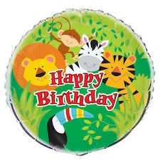 Unique Party Jungle Birthday Foil Balloon - Multicoloured - One Size