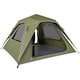image 1 of Outsunny Pop Up Tent Waterproof Camping Tents 2-3 People Green | Green | Army Green