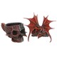 image 4 of Spiral Direct Serpent Infection Skull Ornament - Black/Red - One Size