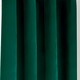 image 7 of Velvet Thermal Blackout Eyelet Curtains Ready Made Pair - 168cm x 183cm - Green