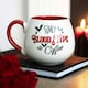 image 2 of Something Different My Blood Type is Coffee Rounded Mug - White/Red - One Size