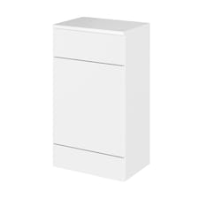 Balterley Alrewas Contemporary Floor Standing WC Unit with Coordinating Worktop, Gloss White, 500mm