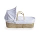 image 3 of Clair de Lune Dimple Palm Moses Basket With Folding Stand - White