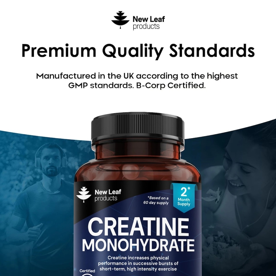 image 1 of New Leaf Creatine Monohydrate Tablets 3000mg P/S, 2-months Supply
