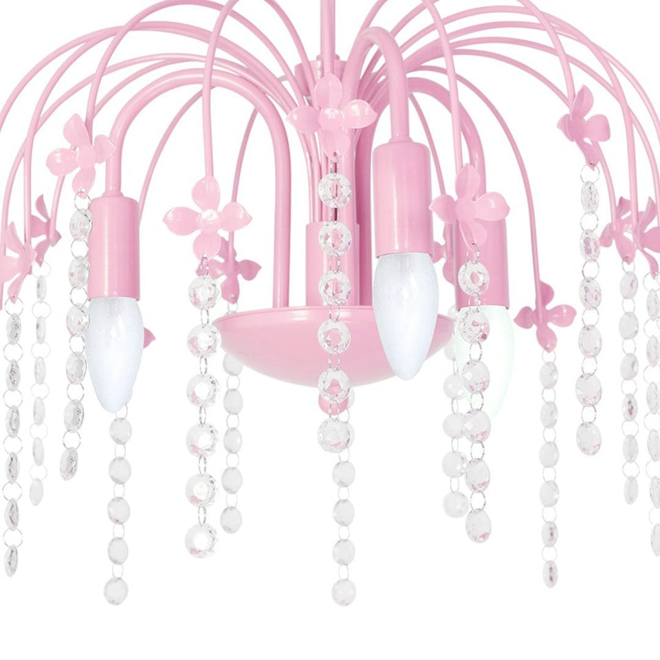 image 1 of Milagro Chandelier Laura 3XE14 Pink